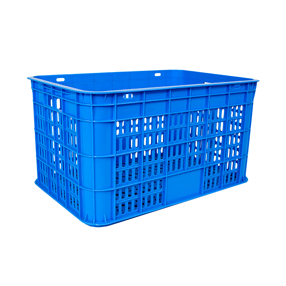 Supermarket Stackable Plastic Crate with Vented Design Customized Color and NO Foldable