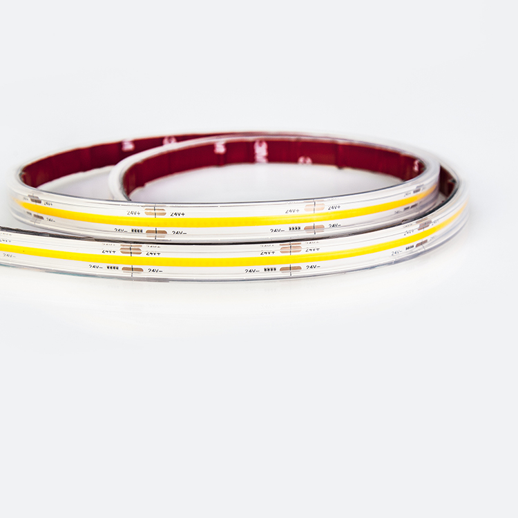 Seamless Line Waterproof COB LED Strip 12v High Brightness 3500K Warm White