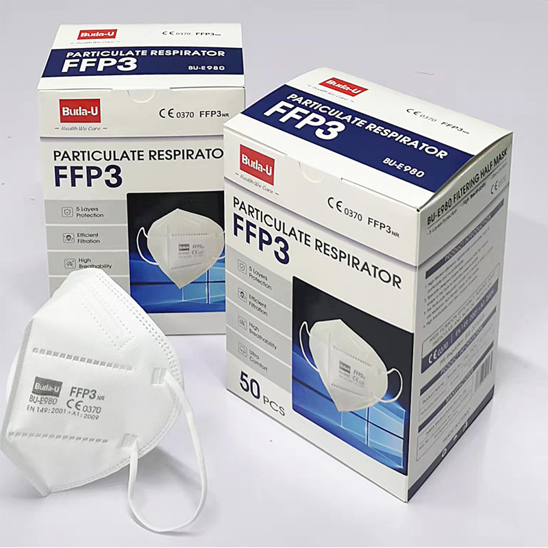 Earloops FFP3 Protective Mask , Particles Filtering Half Face Mask Respirator , FFP3 Face Mask 99% Filtration Efficiency