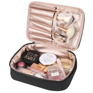 China Double Zipper Polyester Cosmetic Toiletry Bag For Travel wholesale
