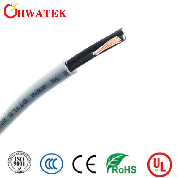 Tinned Copper Stranded 30V 80℃ Cable 6C X 28 AWG PVC BRIGHT YL 0.62MM