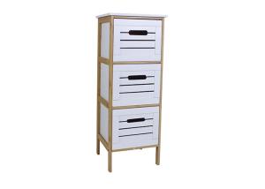 China BSCI 86cm High Bedside Storage Cabinet With 3 Drawers wholesale