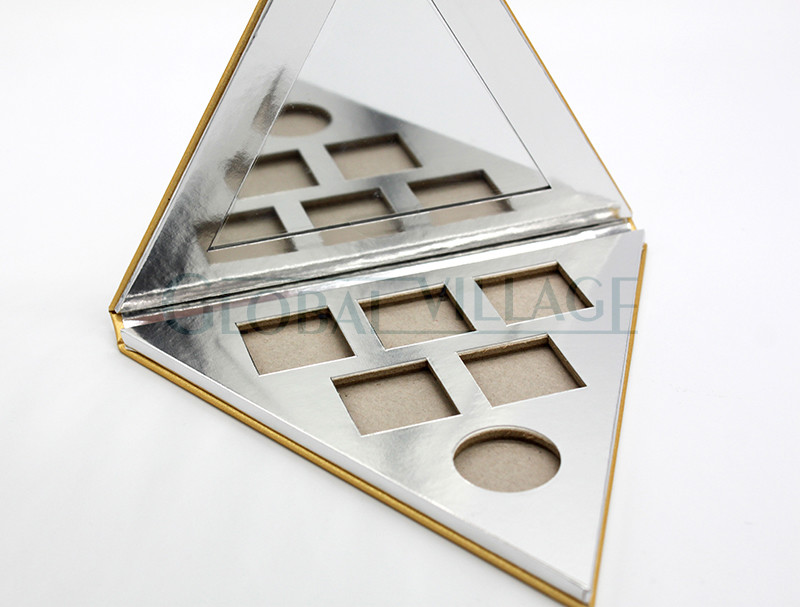 Empty Triangle Eyeshadow Palette C2S Paper Customized Color For Makeup