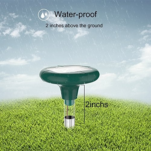 Solar Energy LED Ultrasonic Rat Repellent Outdoor waterproof ABS Aluminum