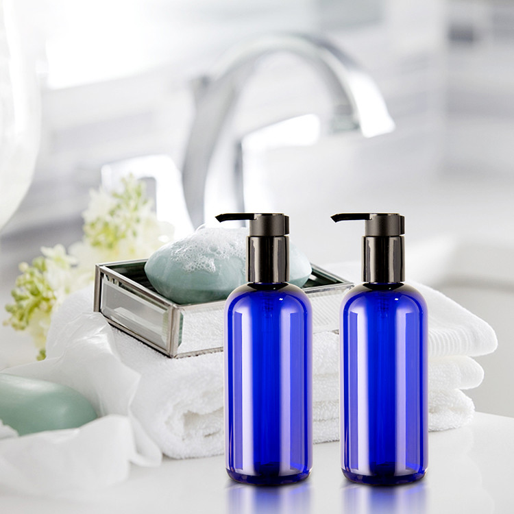 Custom Blue Color Hair Care Bottles Containers 300ml With Lotion Dispenser
