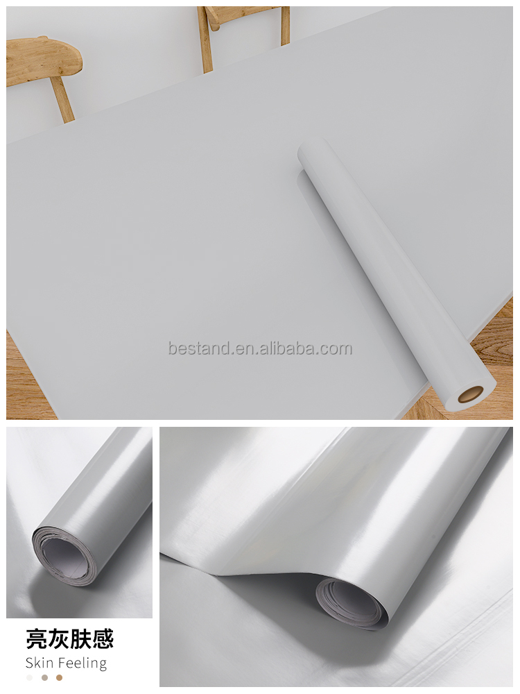 Modern Soft Touch Wallpaper PVC Film Sticker Wallpaper 60cm 120cm Wide