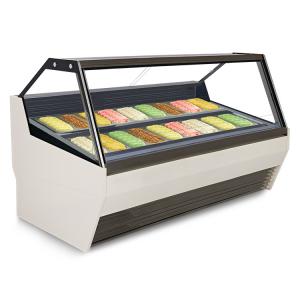 China 20 Pans Hard Ice Cream Freezer With Back Sliding Door wholesale