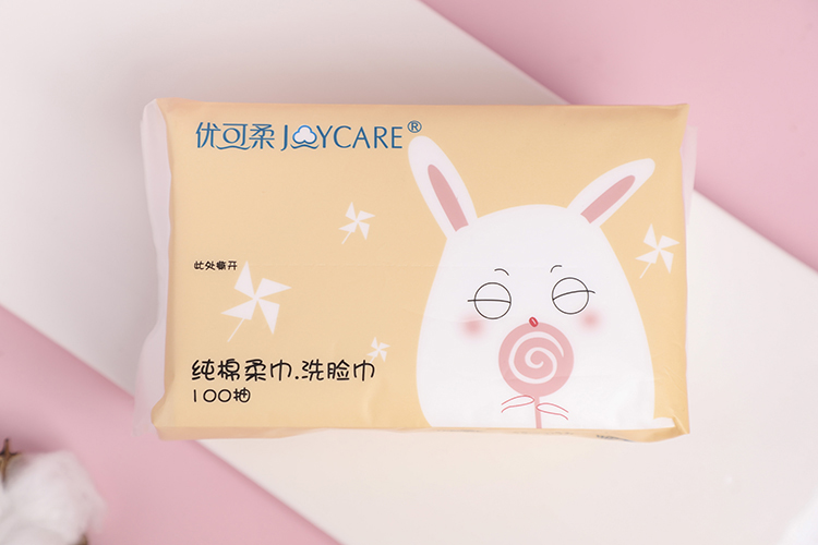 White Facial Cotton Tissue , Fine Fluffy Facial Tissues Non Fluorescent Multipurpose