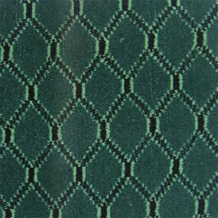 Decorative Room Carpet Flooring Colorful Printed Grid Pattern Wilton Design