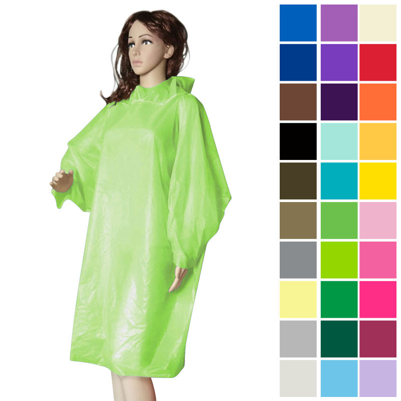 Korean Style Rain Coat High Vis Yellow PVC Rain Suit With Hood