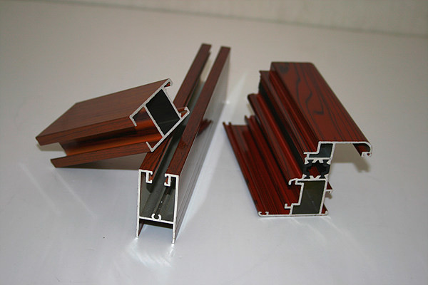SGS 2.0mm Wood Grain Window Aluminum Profile Extrusions