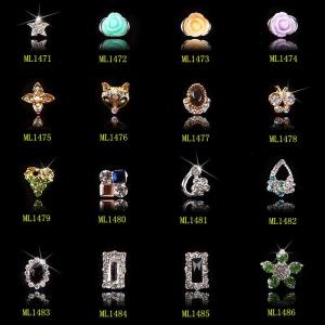 China Hot NEW Wholesale Alloy Jewelry 3D Nail Art Jewelry Nail rhinestones Sticker Supplier Number ML1471-1486 wholesale
