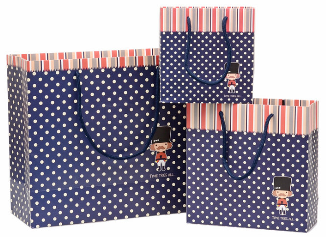 New Products Business Spotted Little Soldier Gift Bags Paper Bags Handbags Bags Gift Bags Clothing Bags