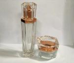 Luxury Transparent Cream Bottles Skincare Packaging / Glass Cosmetic Bottle Six