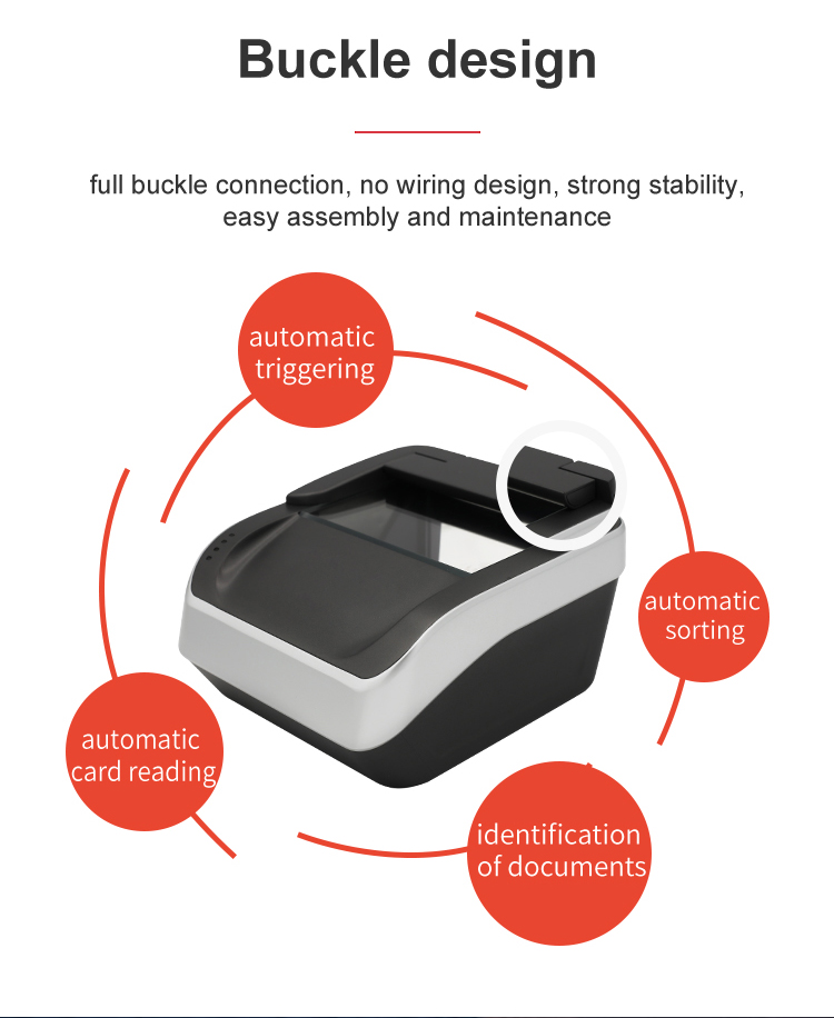 Passport Size Sinosecu Electronic ID e-Passport Reader for Hotel Card Kiosk and Desk