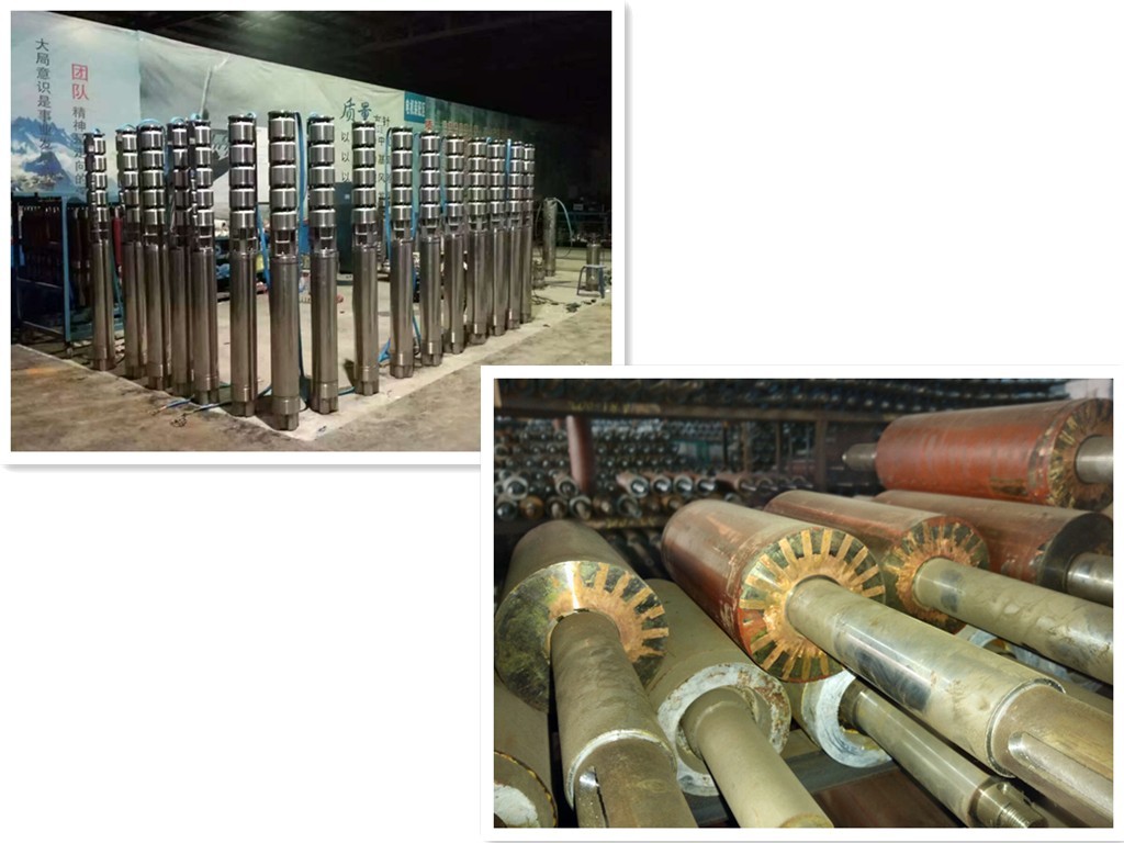 High Efficiency Horizontal Deep Well Submersible Pump 380 / 440 / 660 Voltage