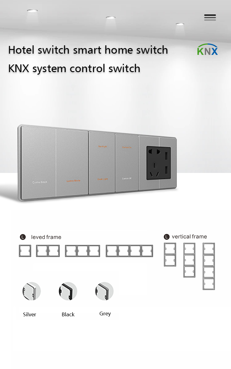 Smart Laffey Home KNX Light Switch 86mm for Controlling lamp
