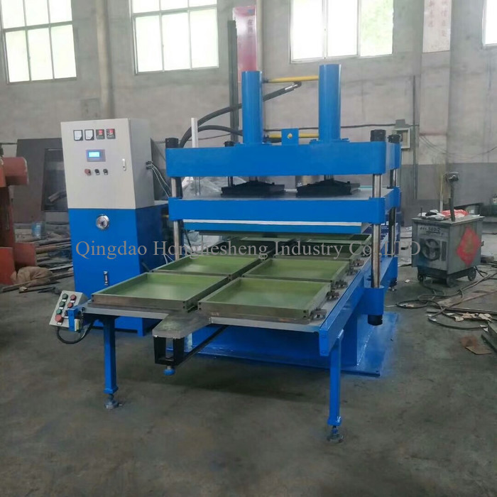Ce Iso 200t Four Column Rubber Tile Making Machine Vulcanizing Rubber Brick Making Machine