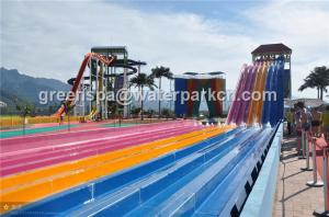 China Theme Water Park / Swimming Pool Fiberglass Adult Water Slides 12 m Height wholesale
