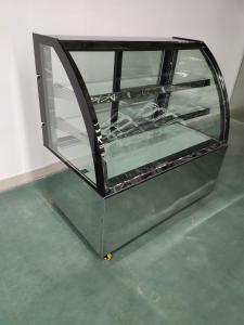 China Pastry Store Display Showcase Freezer With Two Easy-Cleaning Glass Shelves wholesale