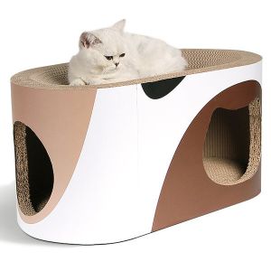 Double Layer Cat Scratching Board Nest Corrugated Paper Curved Top Double Cat