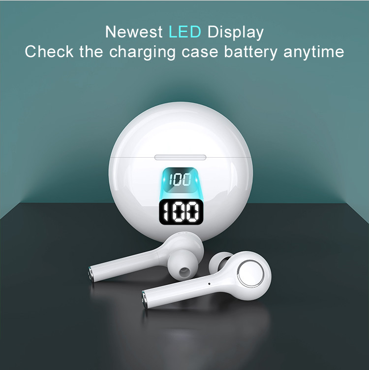 400mah BT5.0 TWS Wireless Earbuds TW13 GPS Positioning ROHS
