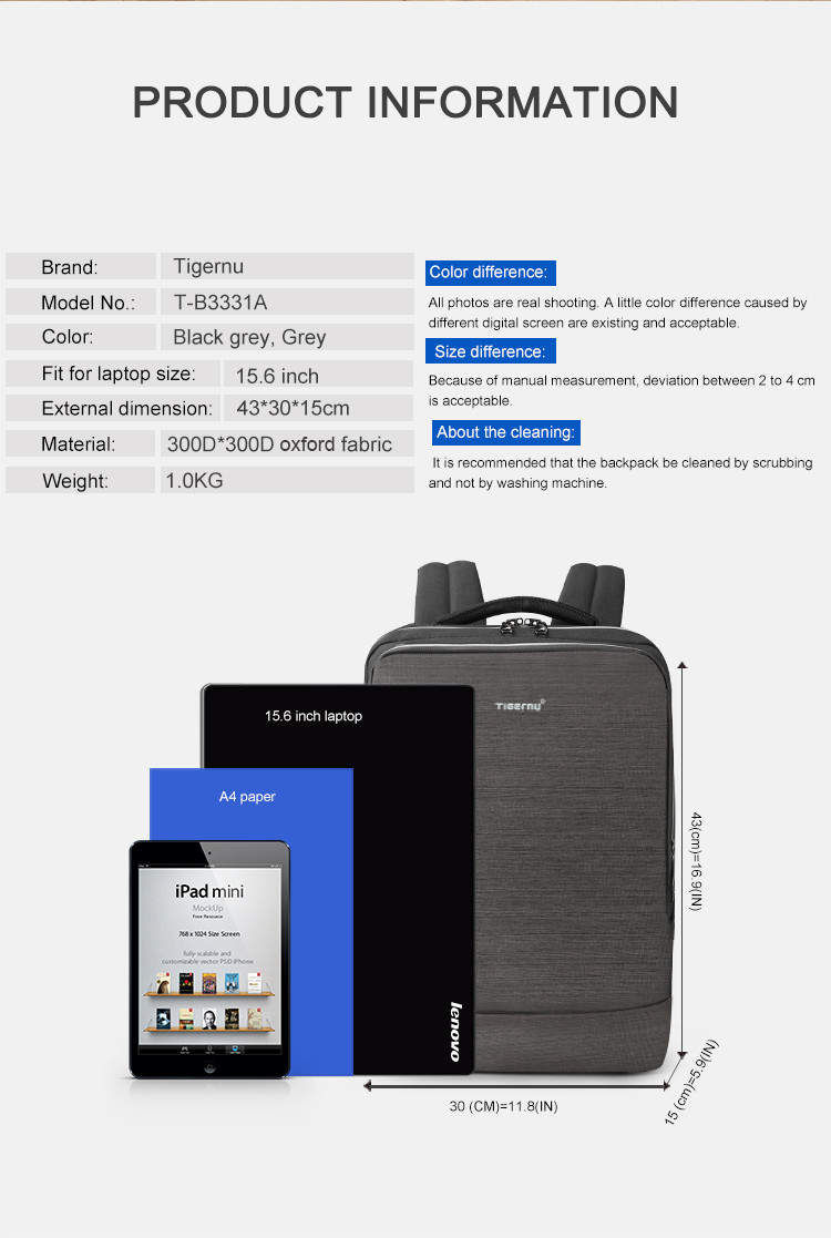T-B3331A New Style Travel Laptop Backpack Outdoor Anti Theft Usb Charging Wholesale