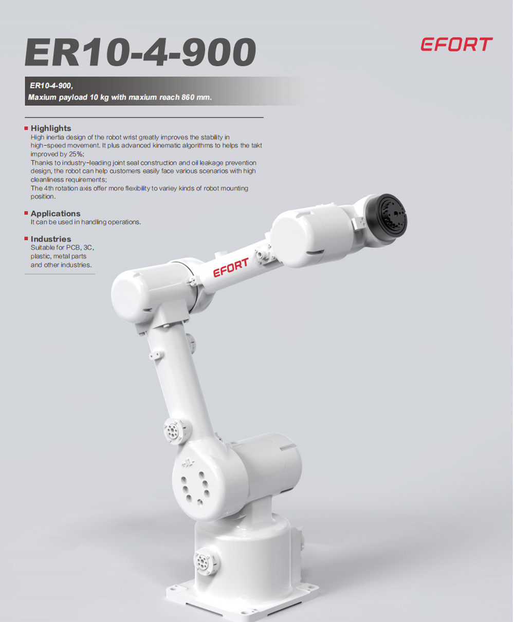 Desktop Robot In Handling Operations For PCB 3C Plastic Metal Parts And Other Industries ER10-4-900