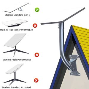 Starlink Gen 3 Pipe Mount Adapter Grey Pole Starlink V3 Pole Mount Kit for