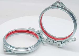China 250mm Red EPDM Ring Pipe Clamp Airtight Galvanized Pipe Clamp wholesale