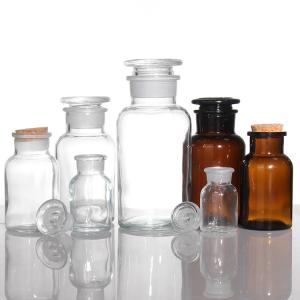 China Brown Amber Glass Reagent Bottles for Pharmacy Apothecary 125ml wholesale