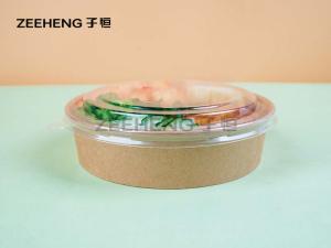 China ZIFEI Biodegradable Disposable Brown Bowls With Plastic Lids wholesale