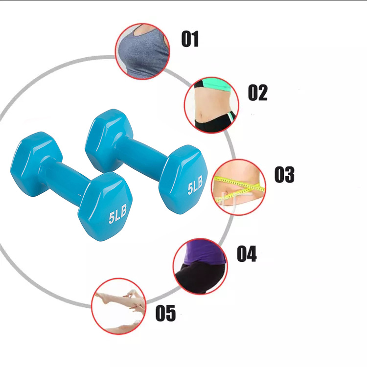Balance PVC REACH Fitness Neoprene Dumbbell Set With Stand