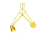 Traffic Yellow 151*218*816mm Smart Parking Lock