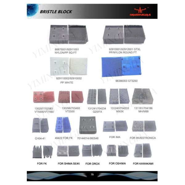 Auto Cutter Nylon Bristle Block Fk Cutter Size 50.5 * 62 mm