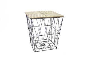 China 42cm Height 40cm Length Metal Basket Coffee Table wholesale