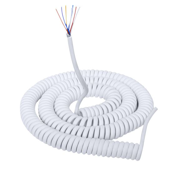 Factory Direct Sales Coil Cables PUR Spiral Coiled Power Spring Robot Cable