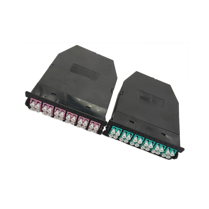 24 Core MPO LC Optical Fiber Module Box Fiber Optic Distribution Panel 40g-100g