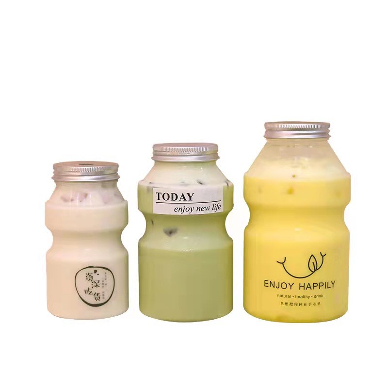 Printed Yakult Plastic Bottle Non Poisonous PET Bottle Eco Friendly