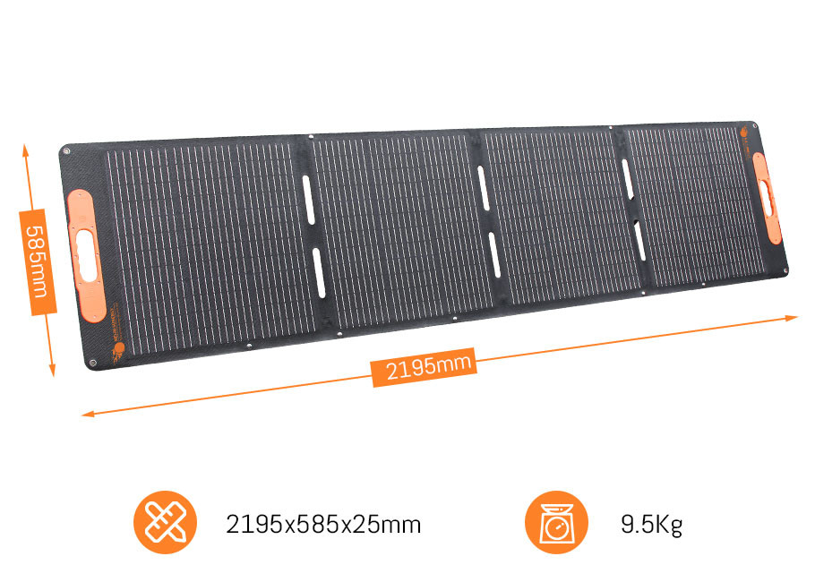 IP65 Waterproof Portable Folding Solar Panels 200W Solar Panel Camping Charger