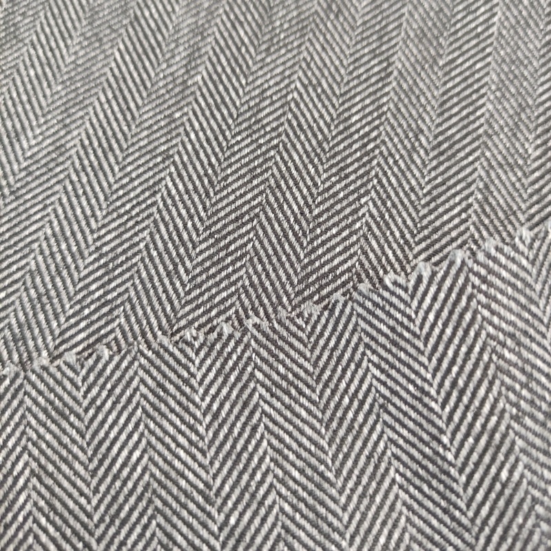 Dress Breathable Waterproof 100% Polyester 300d Cationic Melange Herringbone Denim Fabric