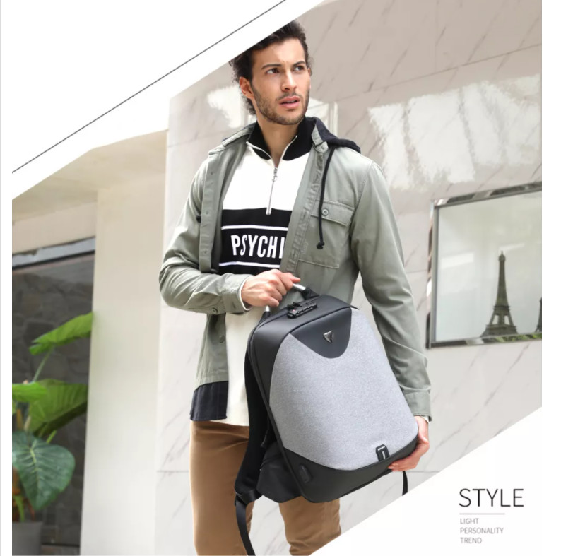 Polyester Business Laptop Backpack 1.54 Inch Antitheft Back Pack For Men Laptop