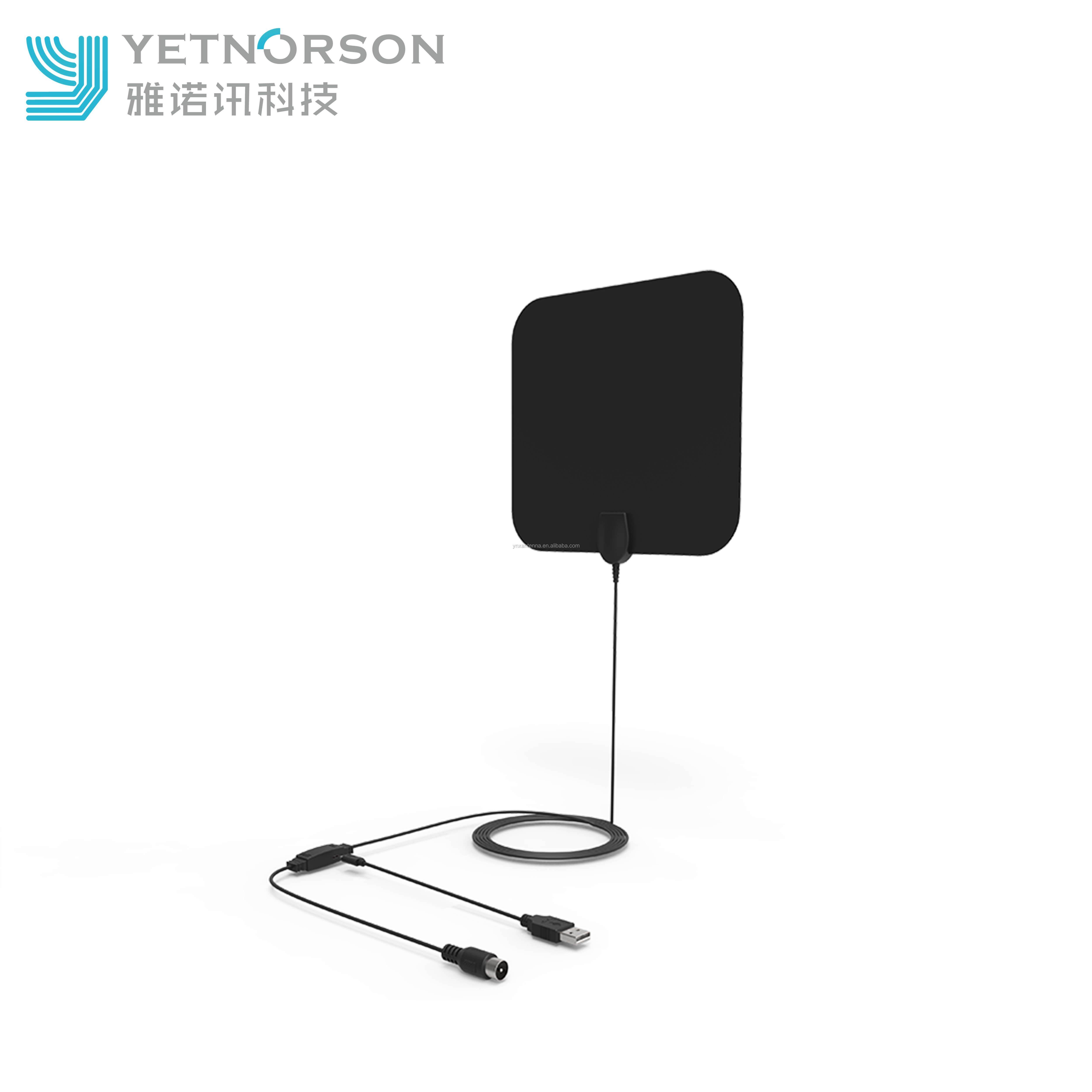 Indoor Tv Antenna 50 Miles Amplified Hd Digital Adapter with IEC Connector 30g Weight