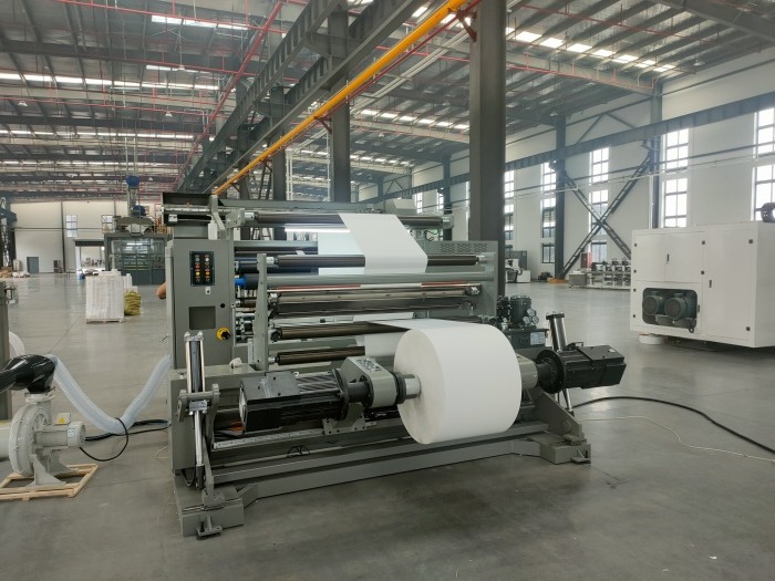 Full Automatic Slitting And Rewinding Machine For Paper Roll / Plastic Film