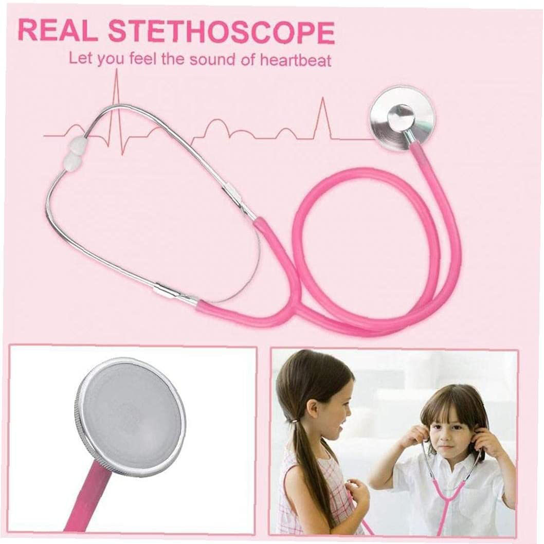 Simulation Nurse Stethoscope Injection Home Medical Toolbox for Kids Ages 2 to 4 Years