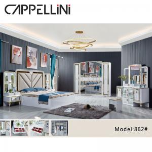 China Wood MDF Home Bedroom Furniture Dresser King Bed Oak Grey White Sets Full Size wholesale