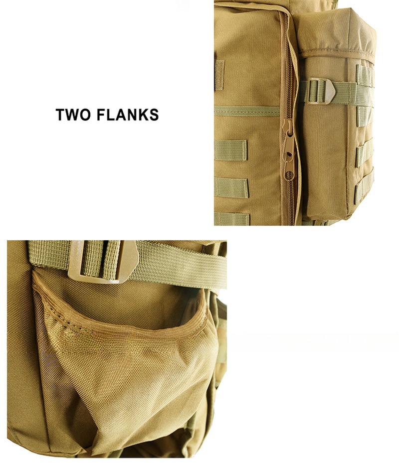 70L High Capacity Mountaineering Backpack with Waterproof and Breathable Fabric Logo