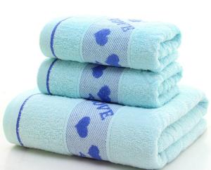 China 3pcs set cotton bath towels face towels wholesale