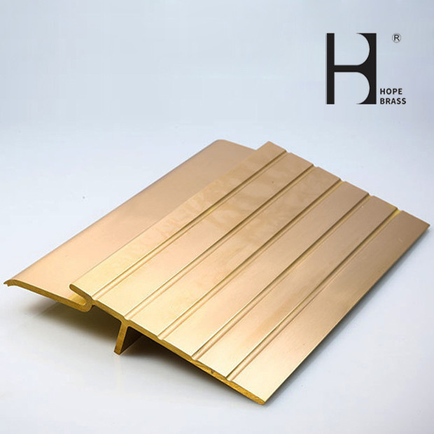 Hot Sales 9ft Straight Non-slip Brass Insert for Stair Usage Lead Copper Alloy Brass Extruding Profiles for Decoration