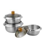 High Quality Food Cooking Pot 304 Stainless Steel 18cm 20cm 22cm Restaurant
